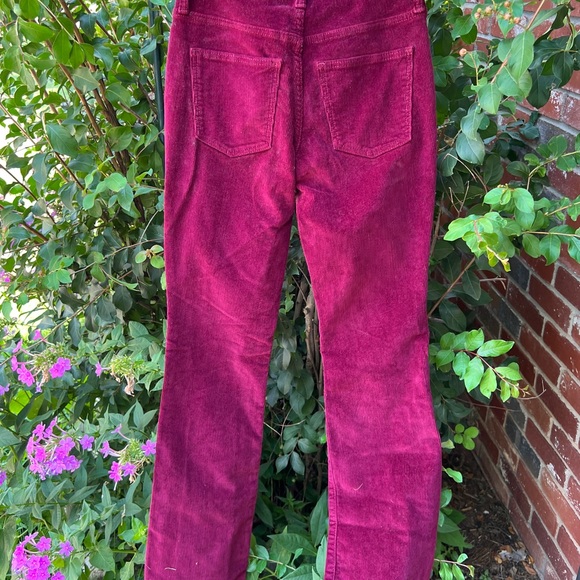 Women’s wine color corduroy pants - Picture 3 of 3